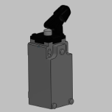 LS3..M32B11 - Plastic roller lever (Ø14 mm) on steel plunger - vertical